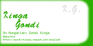 kinga gondi business card